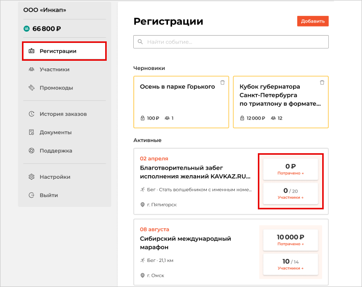 Результат импорта сотрудников